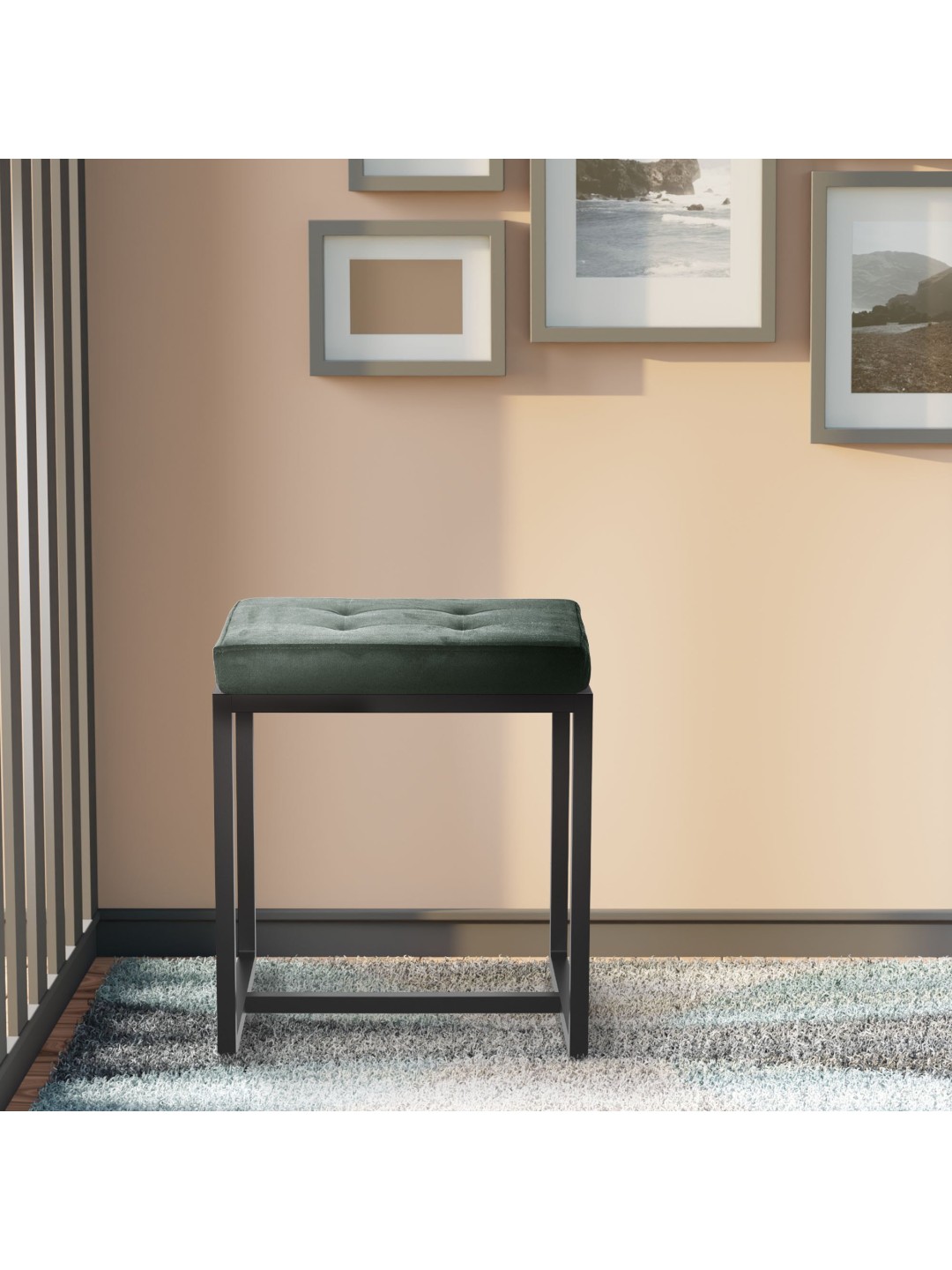 Taburete Barci B terciopelo, verde