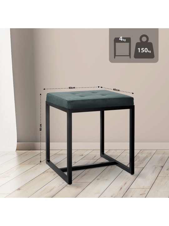 Taburete Barci B terciopelo, verde Taburete Barci B terciopelo, verde