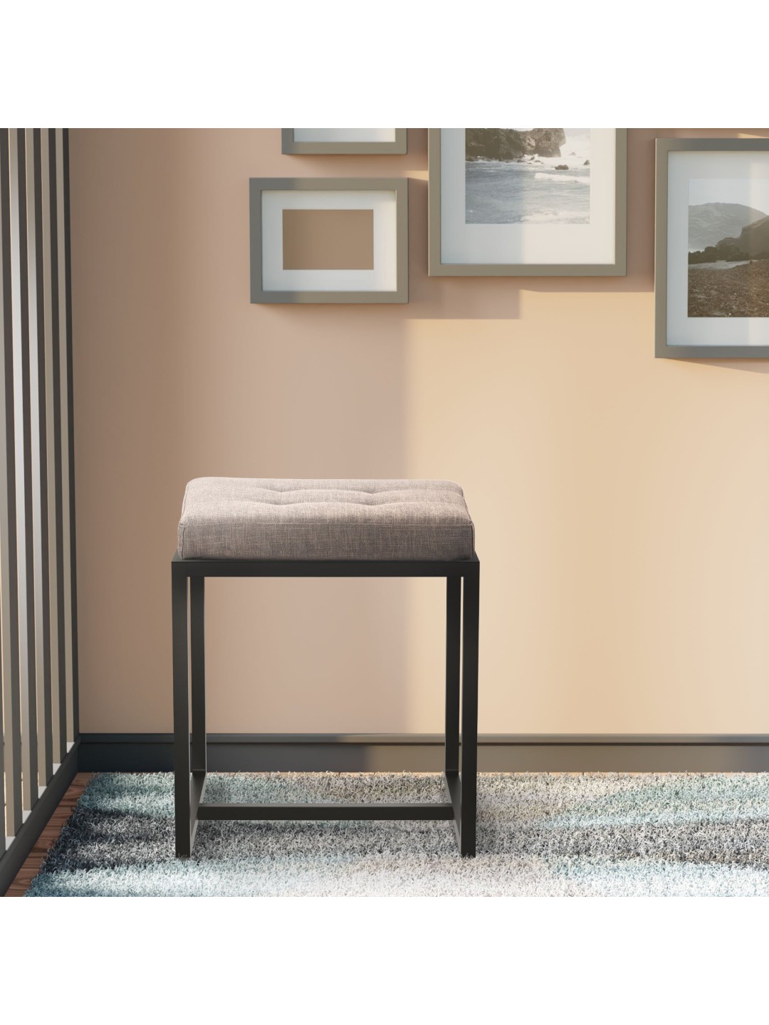 Taburete Barci B tela, gris