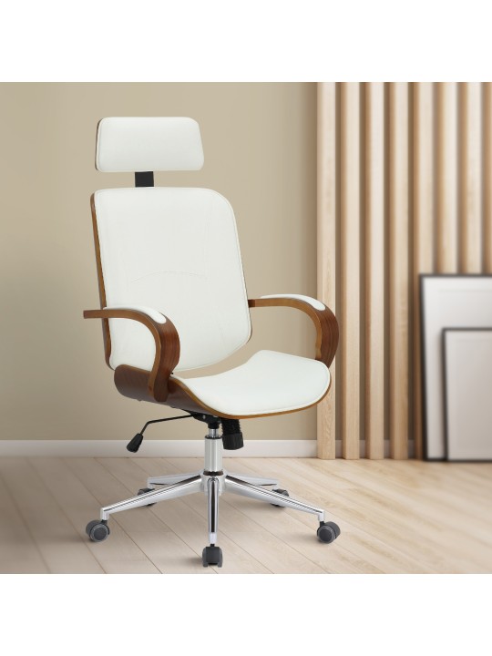 Silla de oficina Dayton, nogal/blanco Silla de oficina Dayton, nogal/blanco