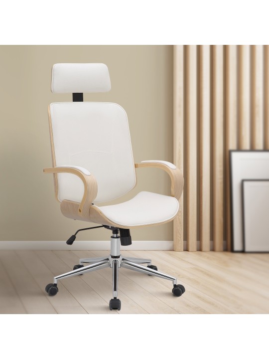 Silla de oficina Dayton, natural/blanco Silla de oficina Dayton, natural/blanco