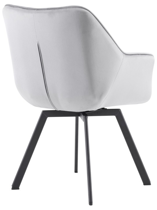 Silla de comedor Jordi terciopelo, gris oscuro