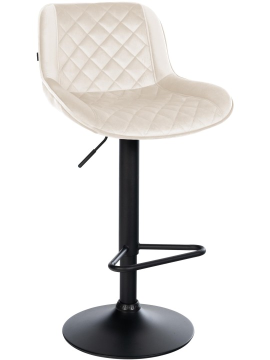 Taburete de bar Kasson terciopelo, crema Taburete de bar Kasson terciopelo, crema