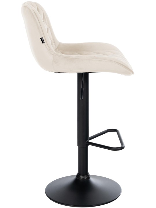 Taburete de bar Kasson terciopelo, crema Taburete de bar Kasson terciopelo, crema