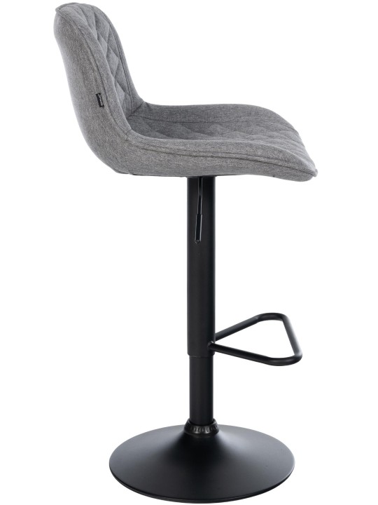 Taburete de bar Kasson tela, gris oscuro