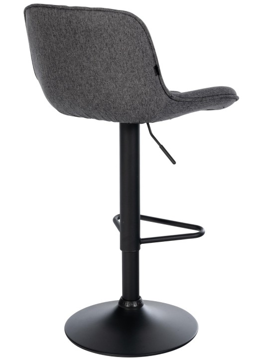 Taburete de bar Kasson tela, negro Taburete de bar Kasson tela, negro