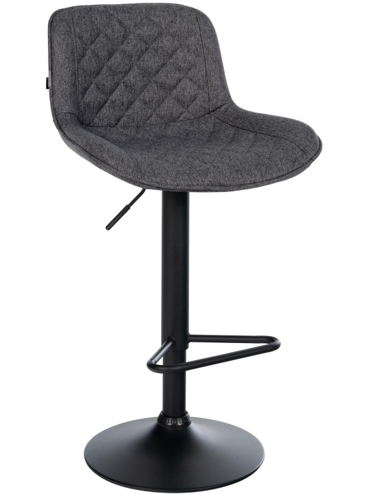 Taburete de bar Kasson tela, negro Taburete de bar Kasson tela, negro