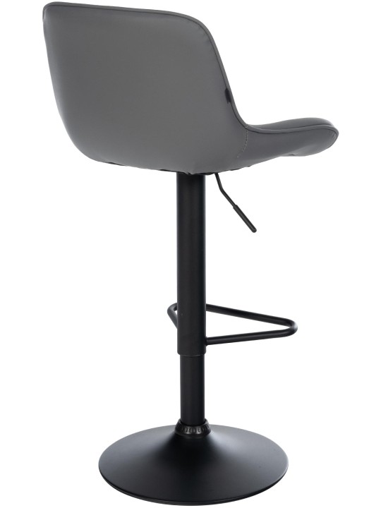 Taburete de bar Kasson piel sintética, gris