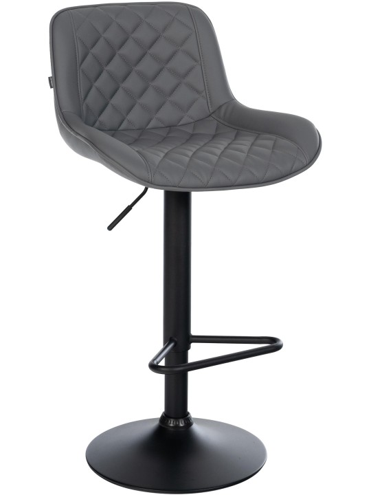 Taburete de bar Kasson piel sintética, gris