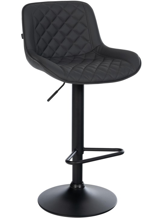 Taburete de bar Kasson piel sintética, negro Taburete de bar Kasson piel sintética, negro