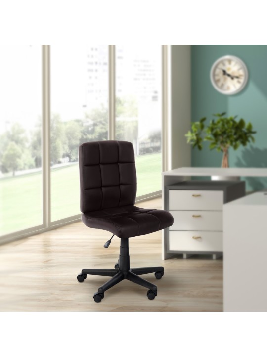 Taburete de trabajo Farson símil piel, marrón Taburete de trabajo Farson símil piel, marrón