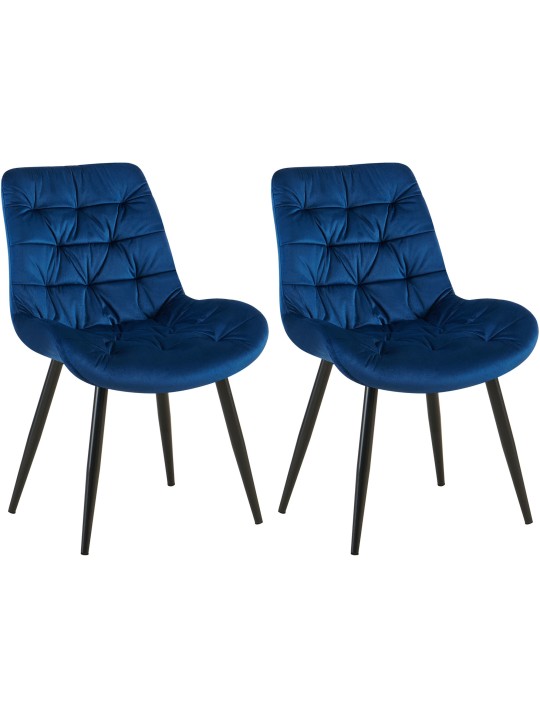Juego de 2 sillas de comedor Rossford, azul oscuro Juego de 2 sillas de comedor Rossford, azul oscuro