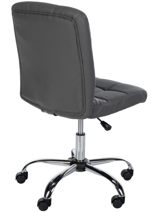 Taburete de trabajo Trenton piel sintética, gris