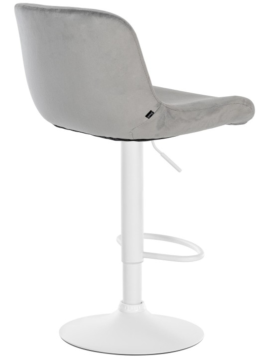 Juego de 2 taburetes de bar Solon terciopelo, gris