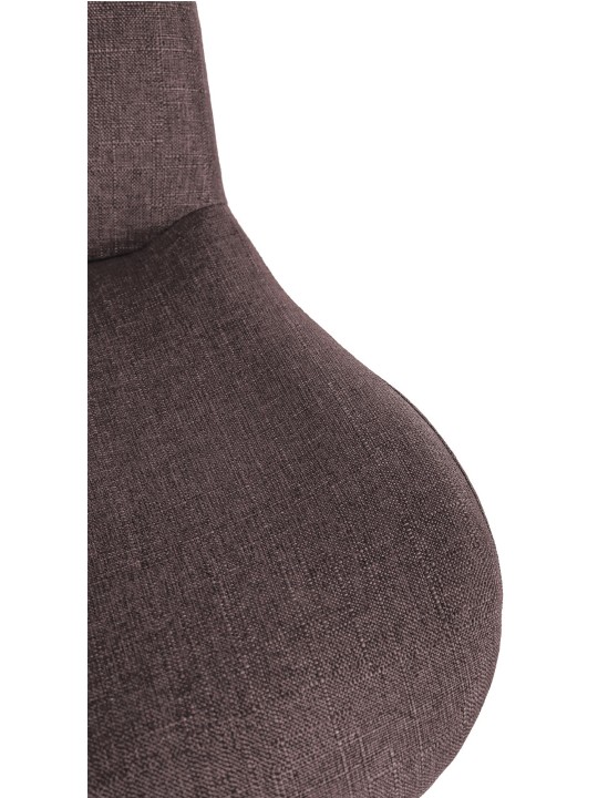 Juego de 2 taburetes de bar tela Solon, marrón oscuro