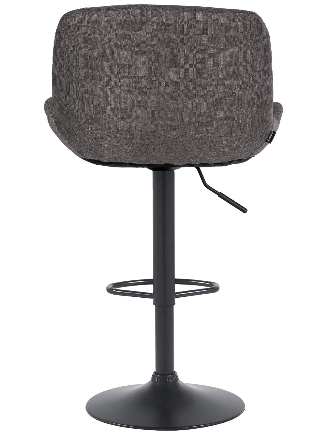 Juego de 2 taburetes de bar tela Solon, gris oscuro