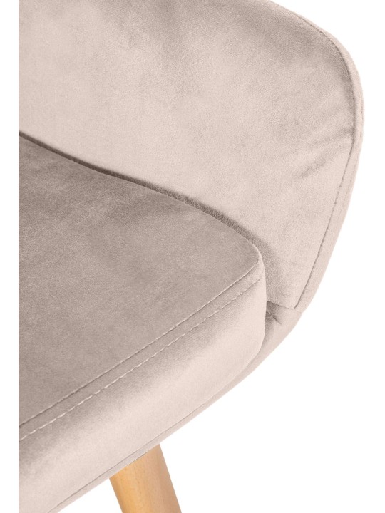Taburete de bar Grant terciopelo, crema