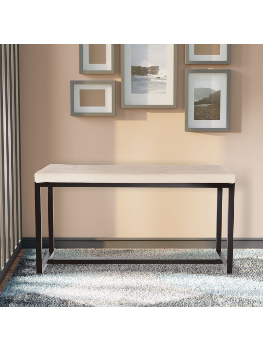 Banco Barci B Terciopelo, crema