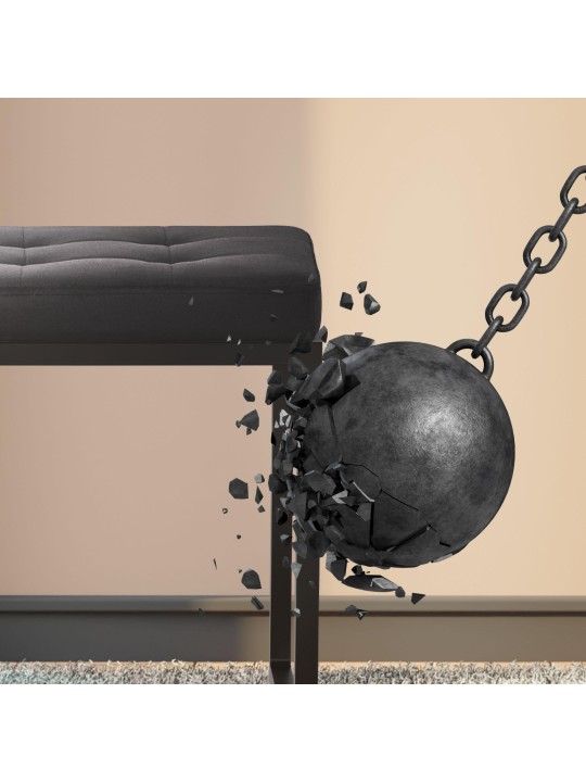 Banco Barci B Terciopelo, negro