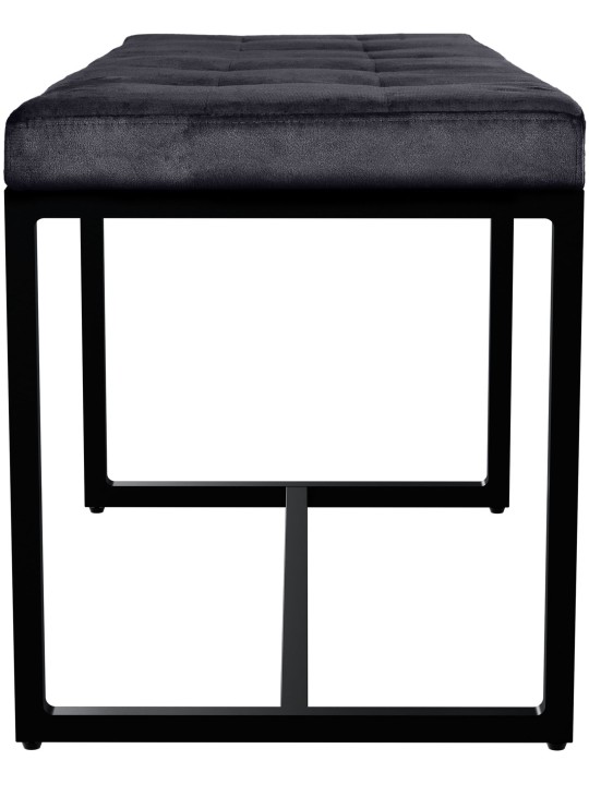 Banco Barci B Terciopelo, negro