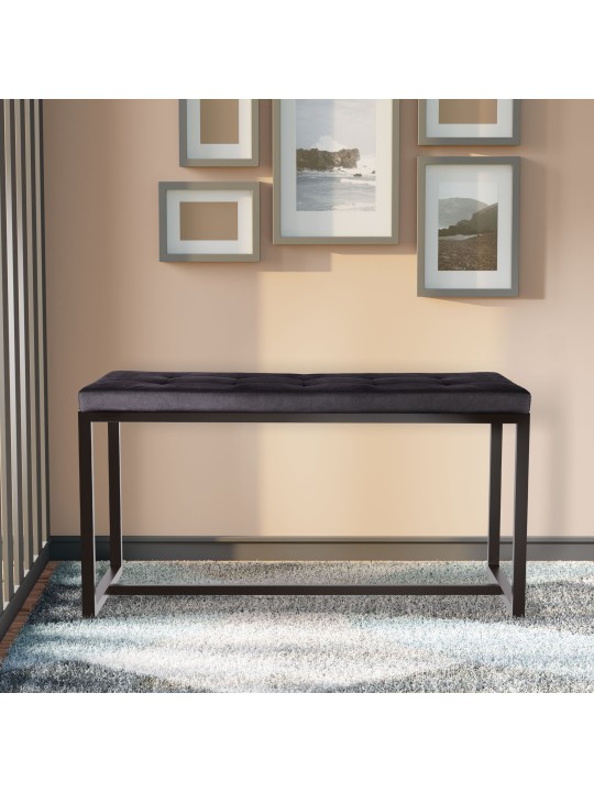 Banco Barci B Terciopelo, negro