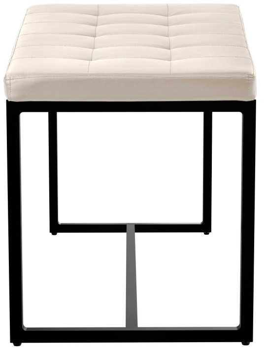 Banco Barci B símil piel, crema