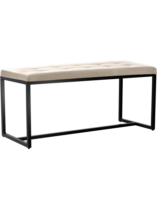 Banco Barci B símil piel, crema