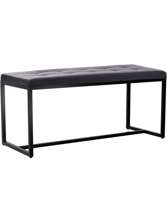 Banco Barci B símil piel, negro