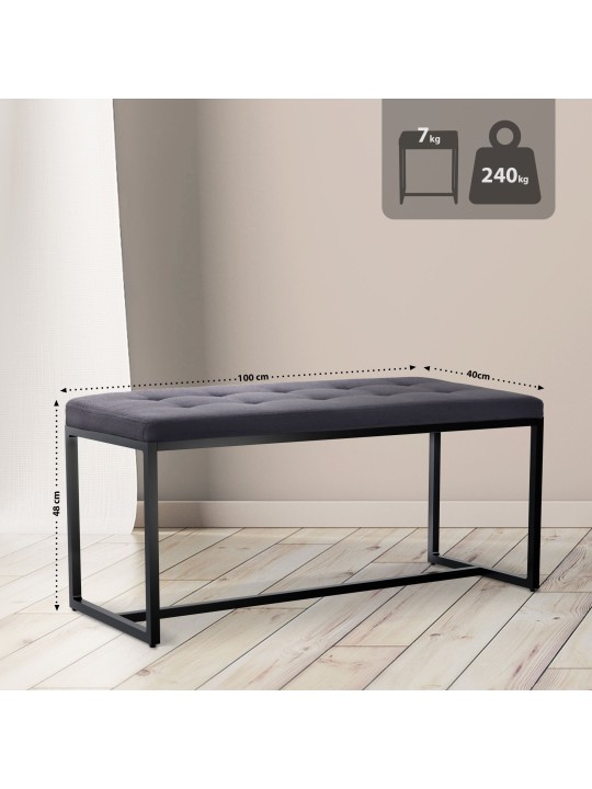 Banco Barci B tela, negro