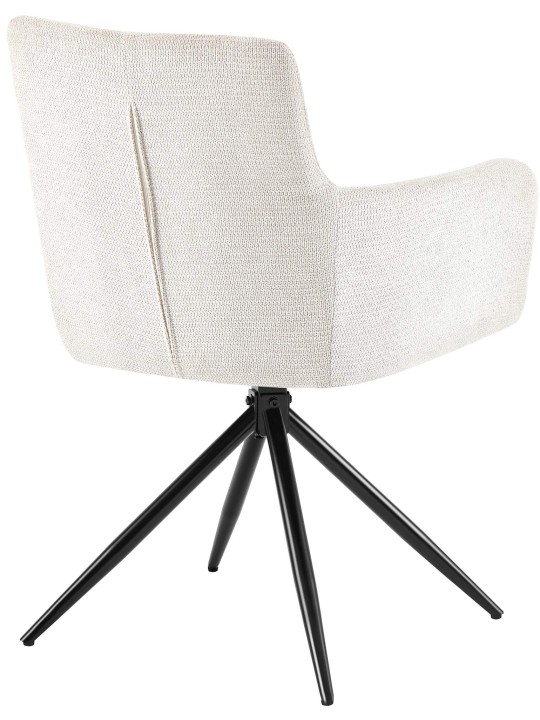 Silla de comedor Jonah tela, crema
