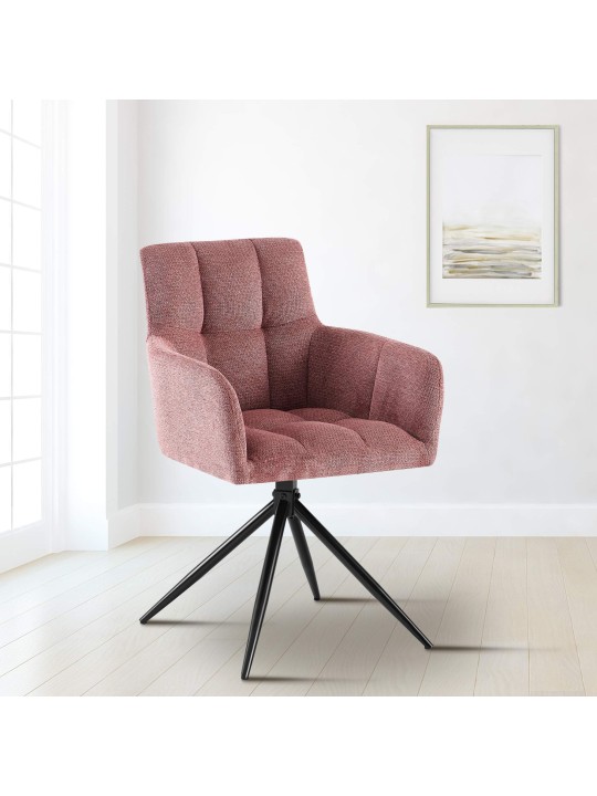 Silla de comedor Jonah tela, rojo rubí