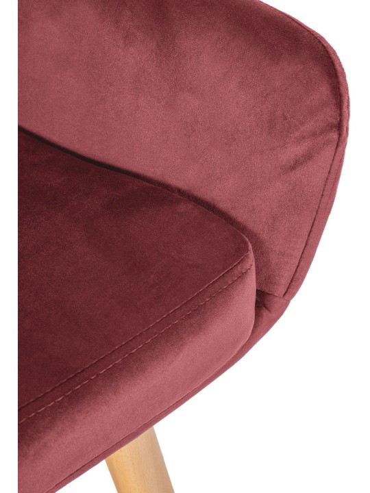 Juego de 2 taburetes de bar Grant terciopelo, rojo