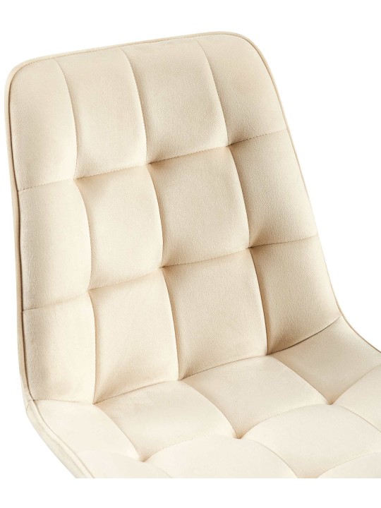 Juego de 2 sillas de comedor Gifford terciopelo, crema