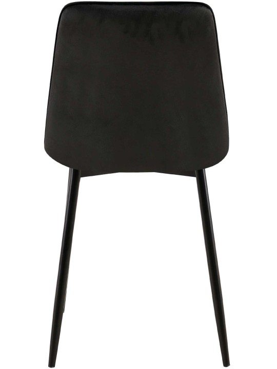 Juego de 2 sillas de comedor Gifford terciopelo, negro