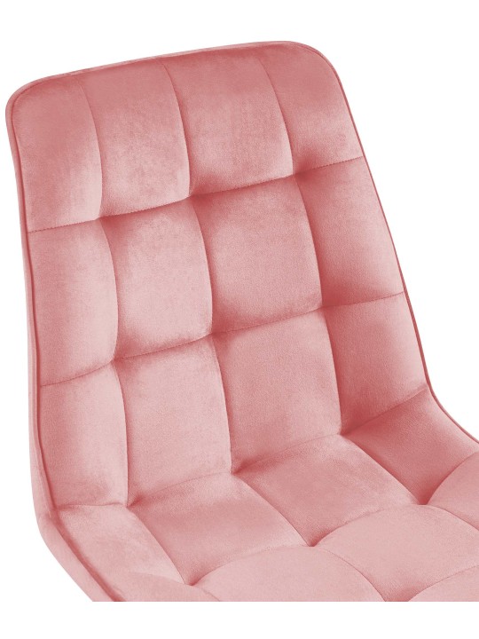 Juego de 2 sillas de comedor Gifford terciopelo, rosa