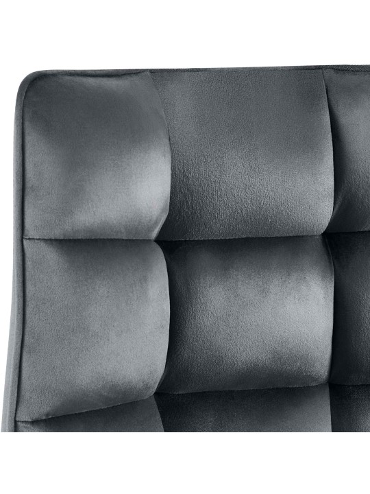 Conjunto de 2 sillas Saranda terciopelo, gris oscuro Conjunto de 2 sillas Saranda terciopelo, gris oscuro