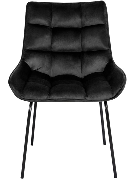 Conjunto de 2 sillas Saranda terciopelo, negro Conjunto de 2 sillas Saranda terciopelo, negro