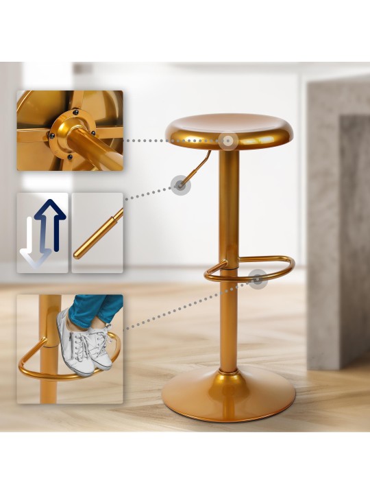 Taburete de bar Williston, oro Taburete de bar Williston, oro