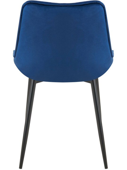 Juego de 2 sillas de comedor Wallace terciopelo, azul