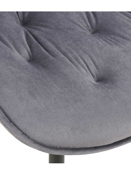 Juego de 2 sillas de comedor Wallace terciopelo, gris oscuro