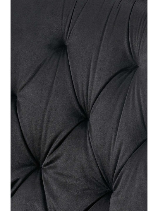 Juego de 2 sillas de comedor Wallace terciopelo, negro