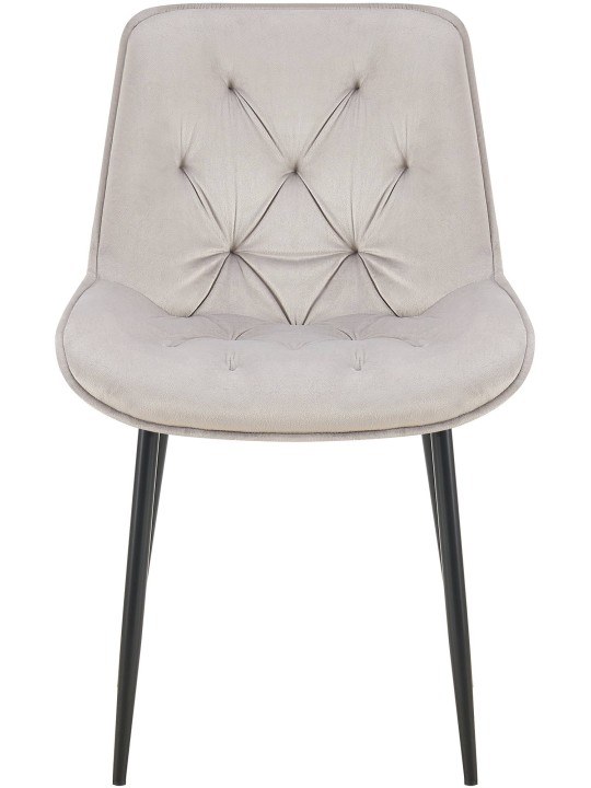 Juego de 2 sillas de comedor Wallace terciopelo, gris