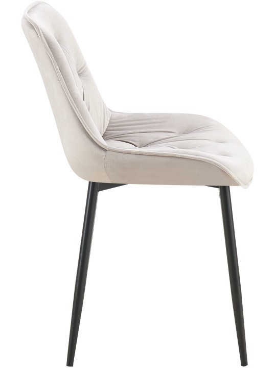 Juego de 2 sillas de comedor Wallace terciopelo, gris