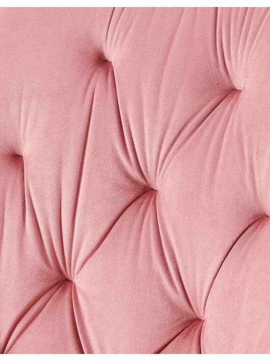 Juego de 2 sillas de comedor Wallace terciopelo, rosa