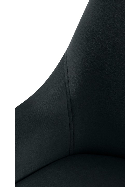 Silla de comedor de terciopelo Elmira, negro