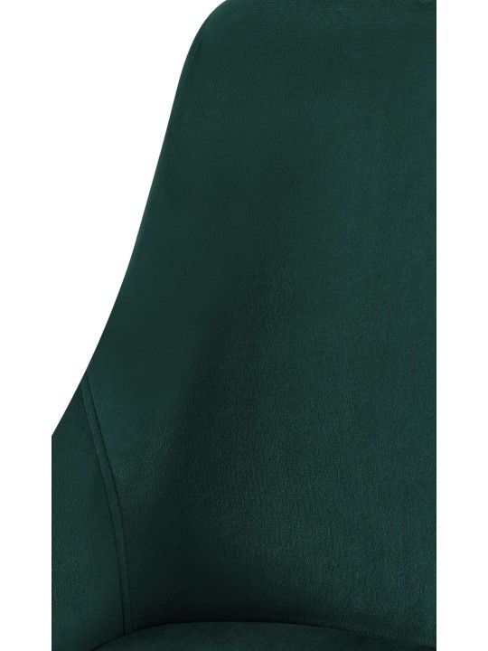 Silla de comedor Elmira terciopelo dorado, verde