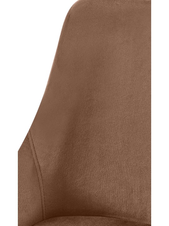 Silla de comedor Elmira terciopelo dorado, marrón