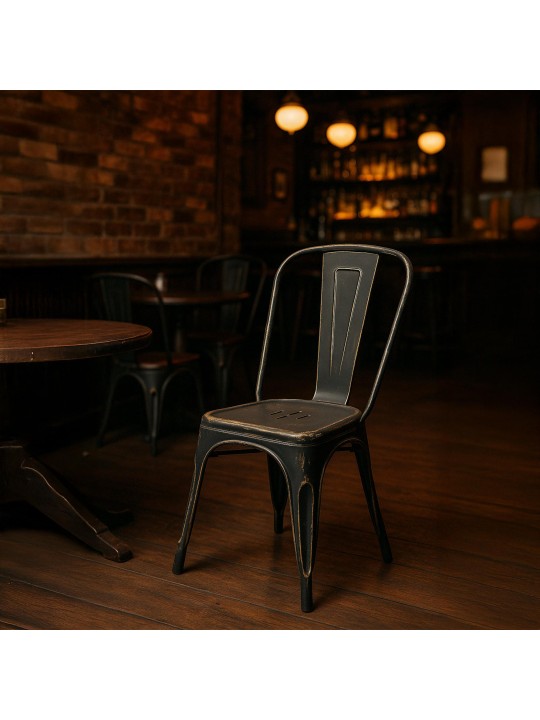 Silla Benedikt antigua, negro-oro Silla Benedikt antigua, negro-oro