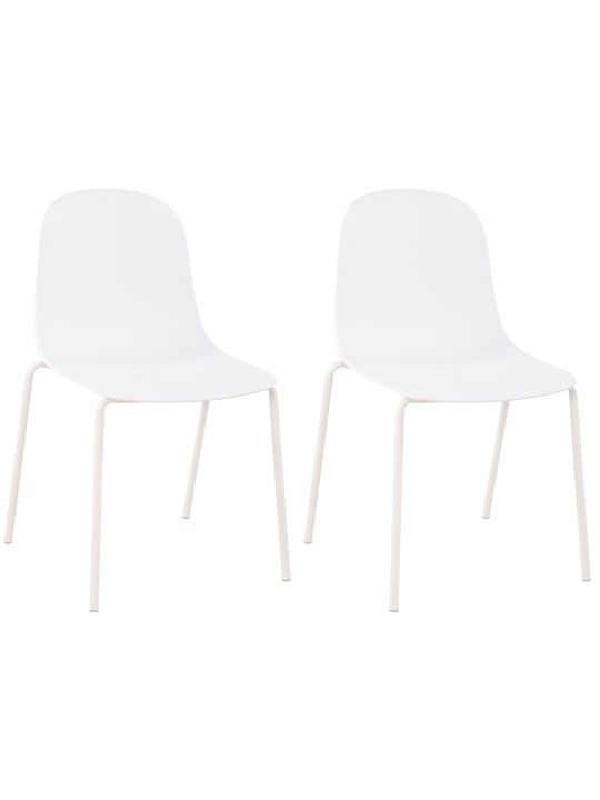 Juego de 2 sillas Hardin, blanco