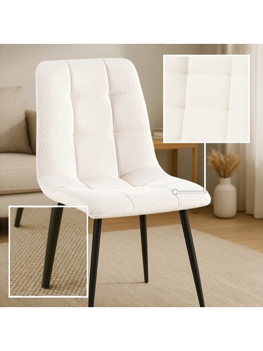 Silla de comedor Antibes Cordón, crema Silla de comedor Antibes Cordón, crema